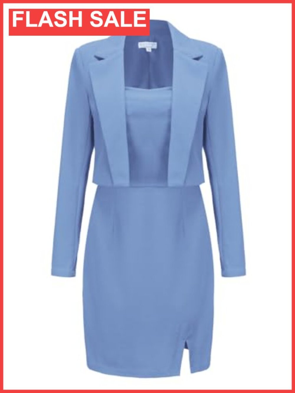 Womens 2 Piece Suit Dress Set Lightweight Blazer A-Line Mini Skirt Business